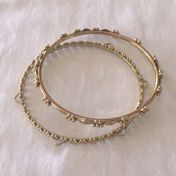 unknown Jewelry - Gold Bangles Bracelet Set of 2